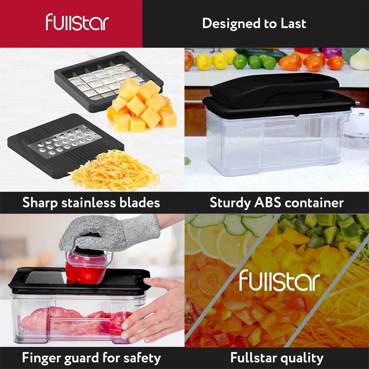 1742042165 Fullstar All in 1 Vegetable Chopper and Mandoline Slice