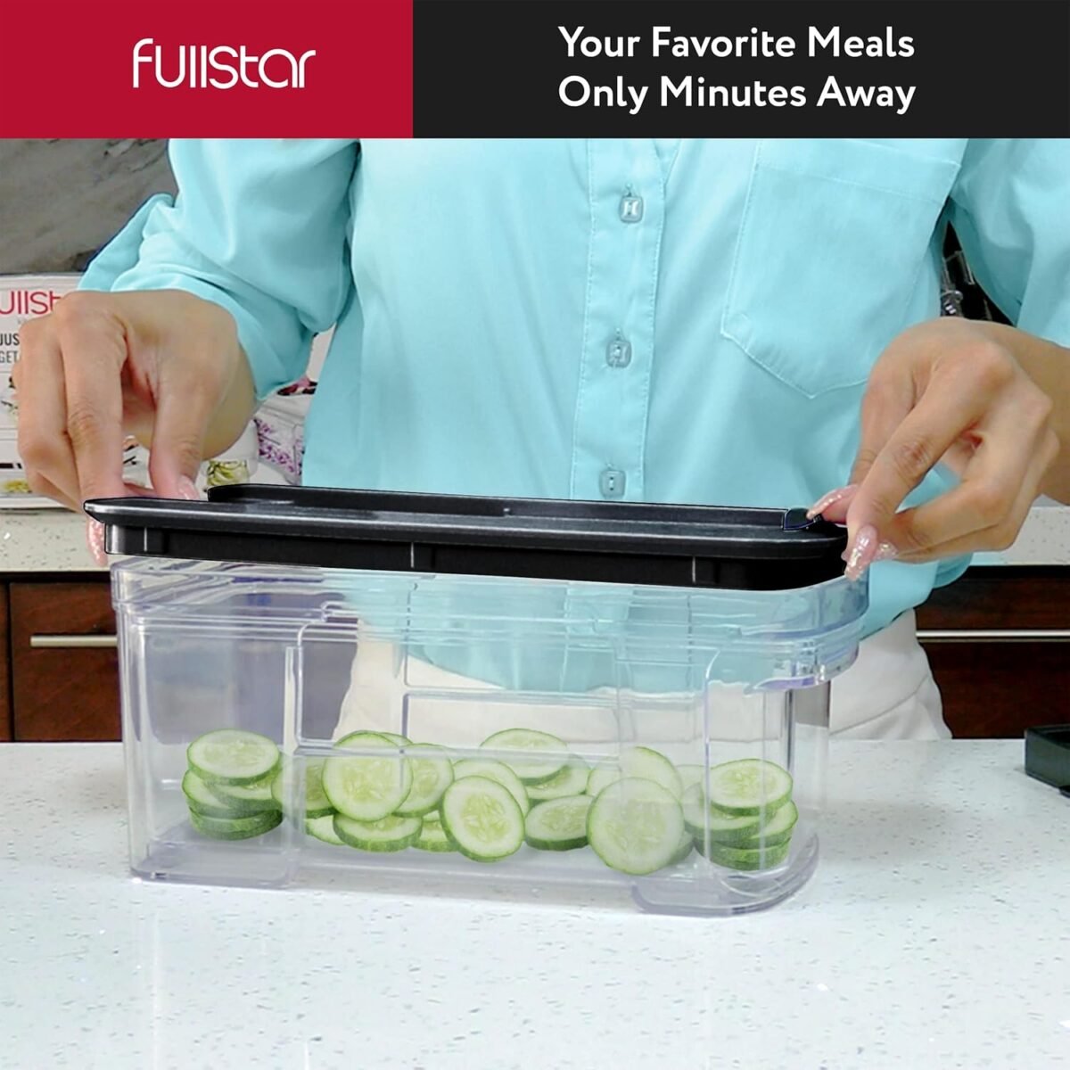 1742042169 Fullstar All in 1 Vegetable Chopper and Mandoline Slice