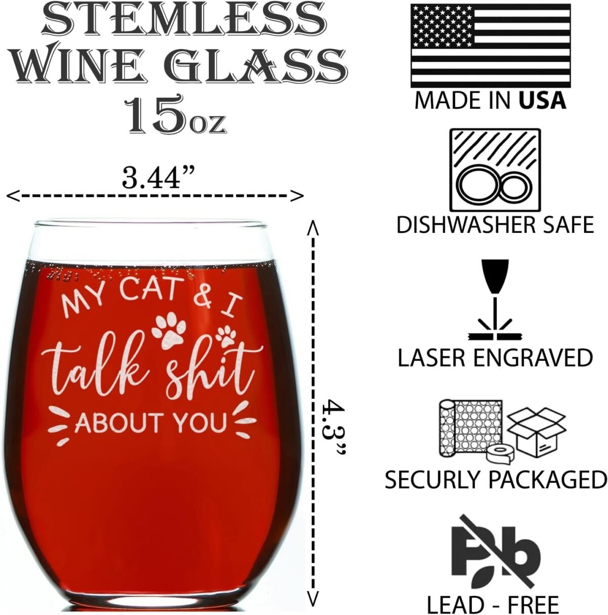 1742301580 My Cat I Talk About You 15oz Stemless Wine Glass F