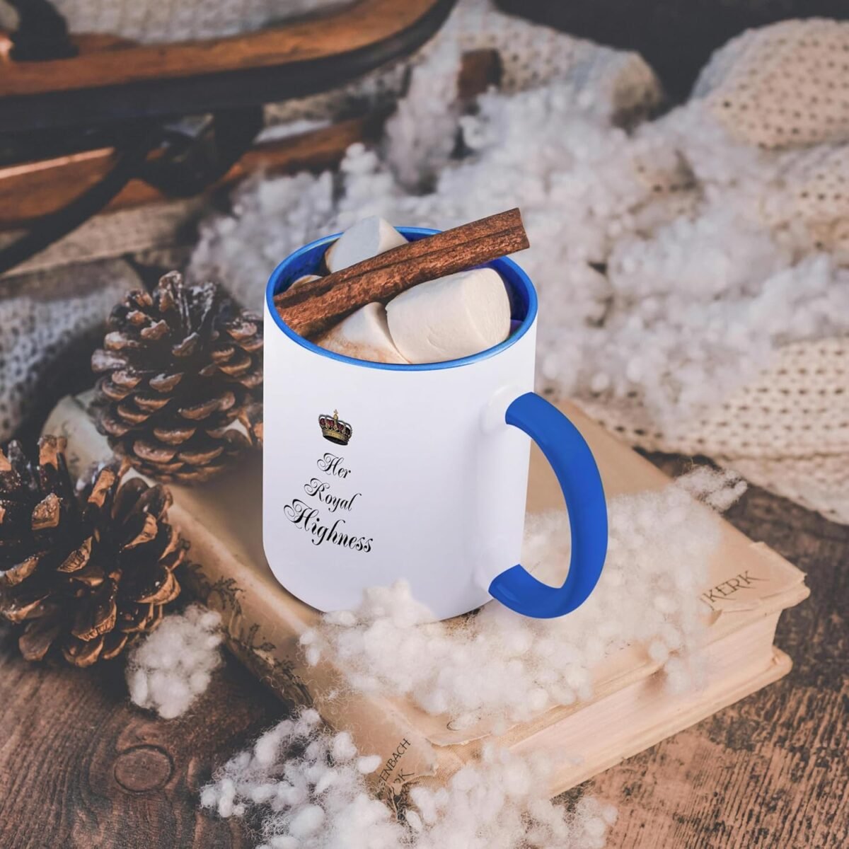 1742474834 3dRose Her Royal Highness Two Tone Mug 11 oz BlueWhi