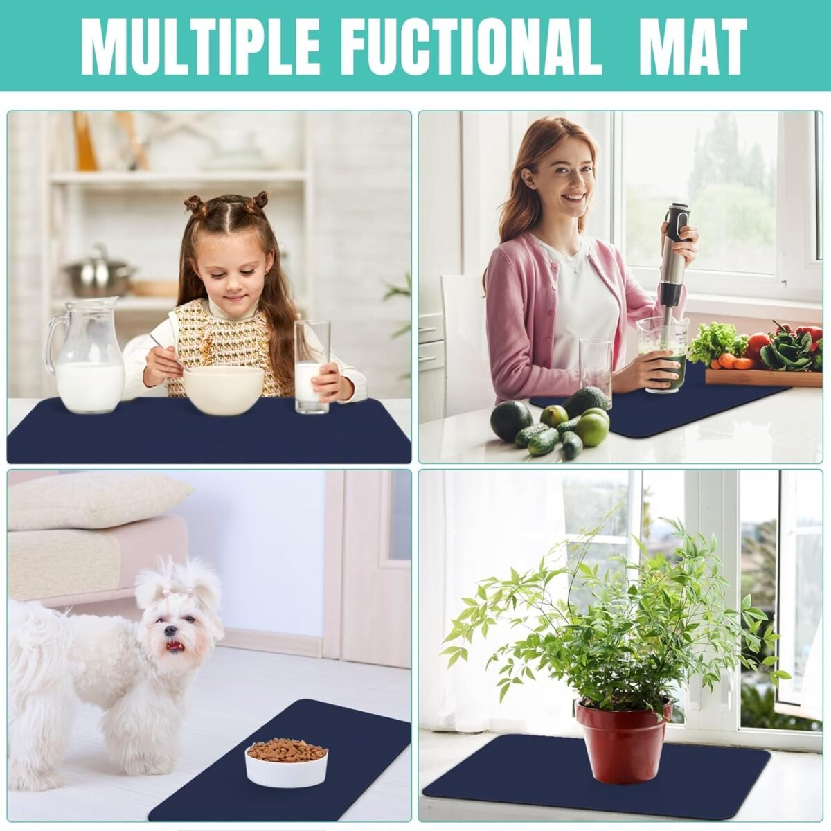 1742561314 WISELIFE Coffee Mat Super Absorbent Dish Drying Mat Cof
