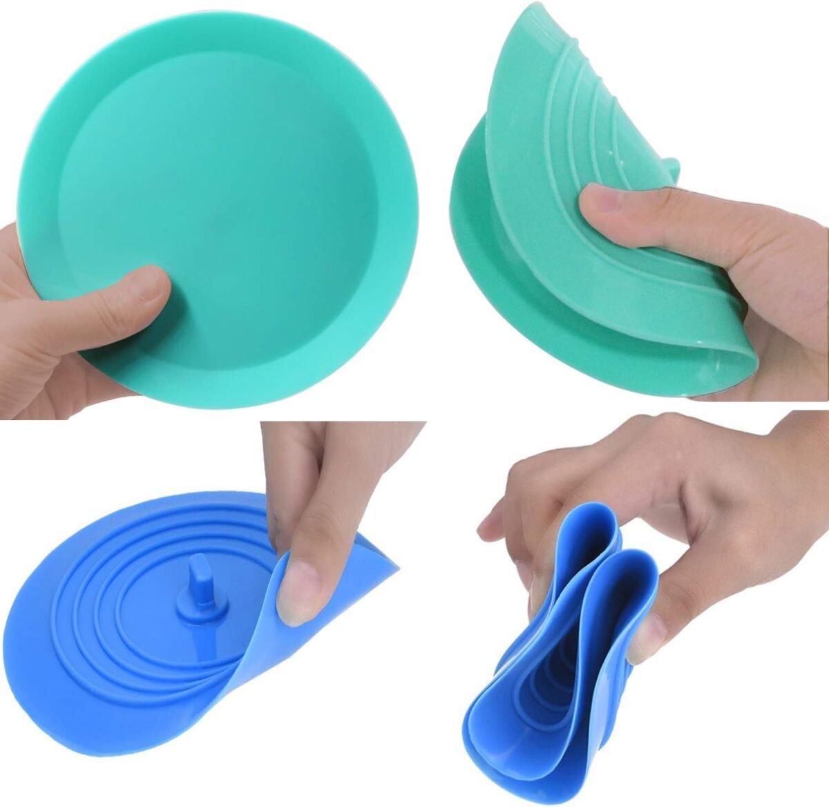 1743426118 V TOP Tub Stopper 2 Pack 6 inches Large Silicone Drain