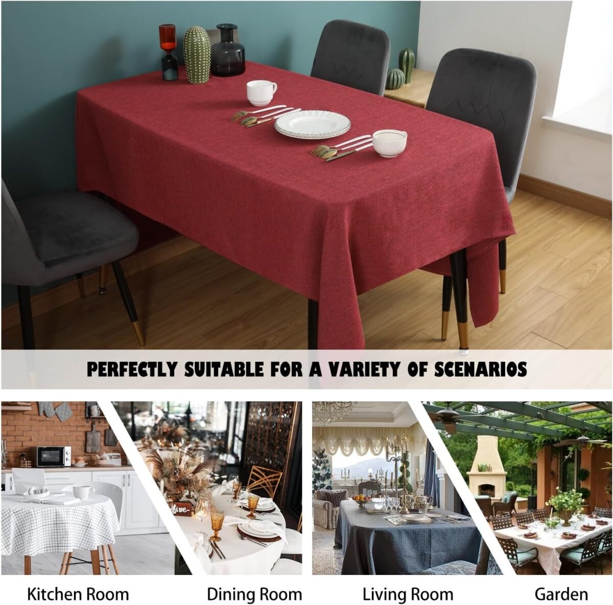 1743512722 SEASHORE TREE Rectangle Tablecloth 57x118 Inch Water an