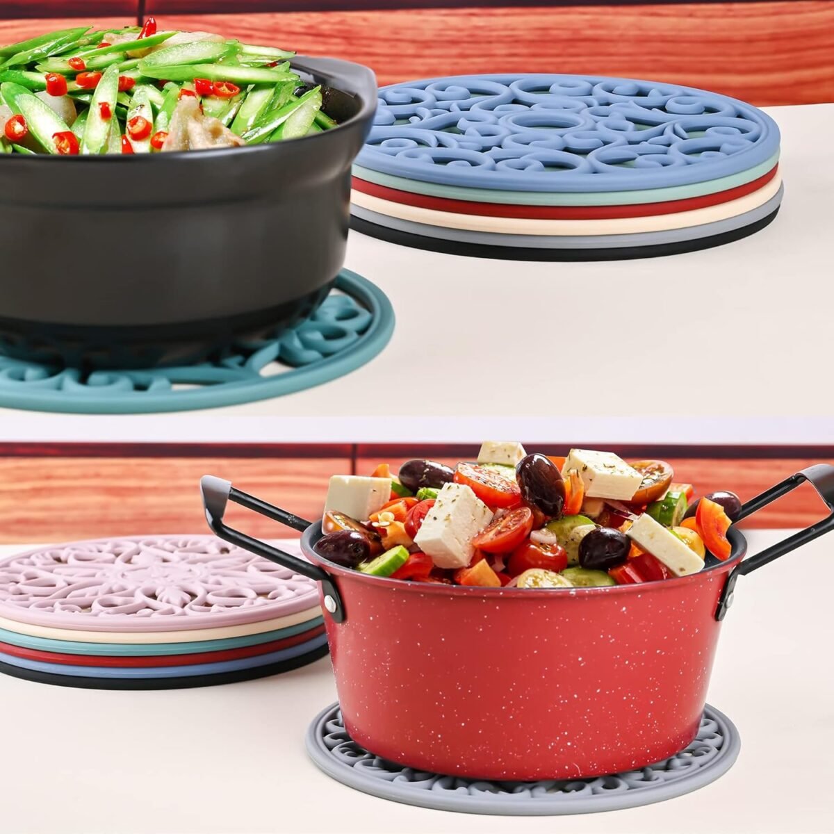 1744637494 Smithcraft Silicone Trivets Hot Dishes Pots Pans Ho