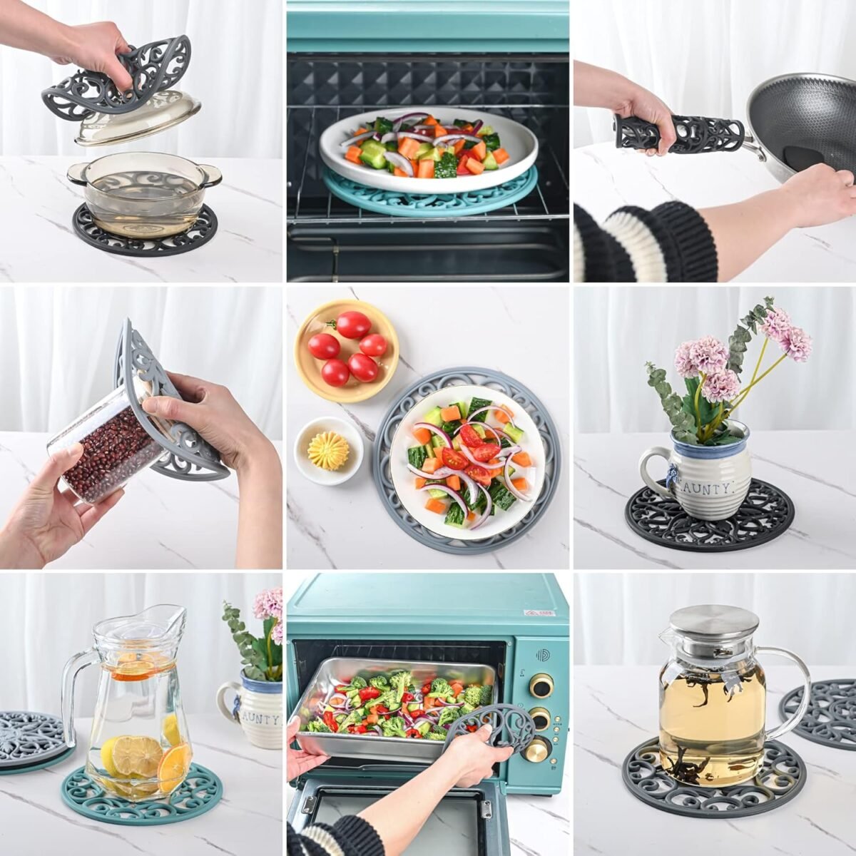 1744637497 Smithcraft Silicone Trivets Hot Dishes Pots Pans Ho