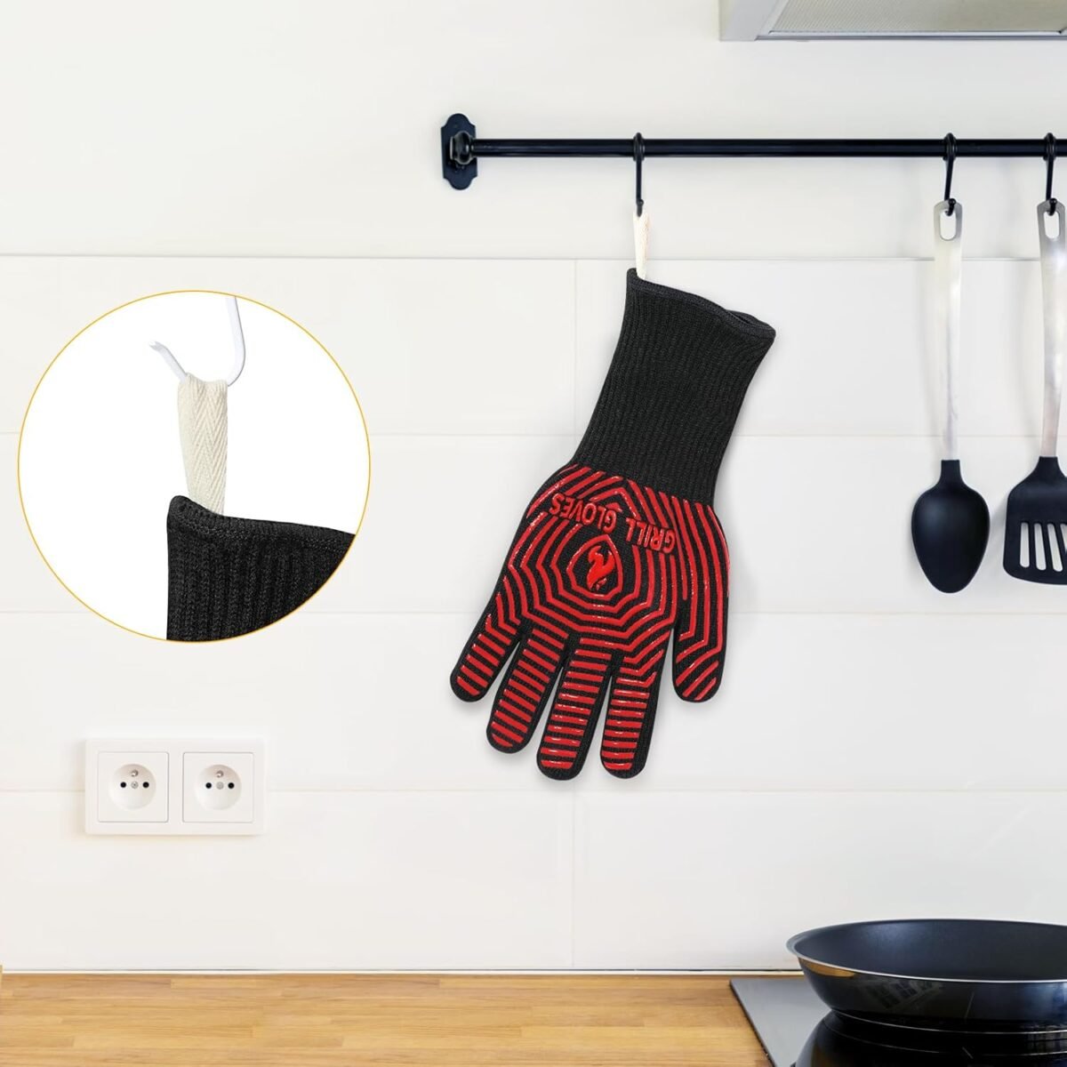 1745156455 BBQ Gloves BBQ Accessories 1472℉ Extreme Heat Resistan