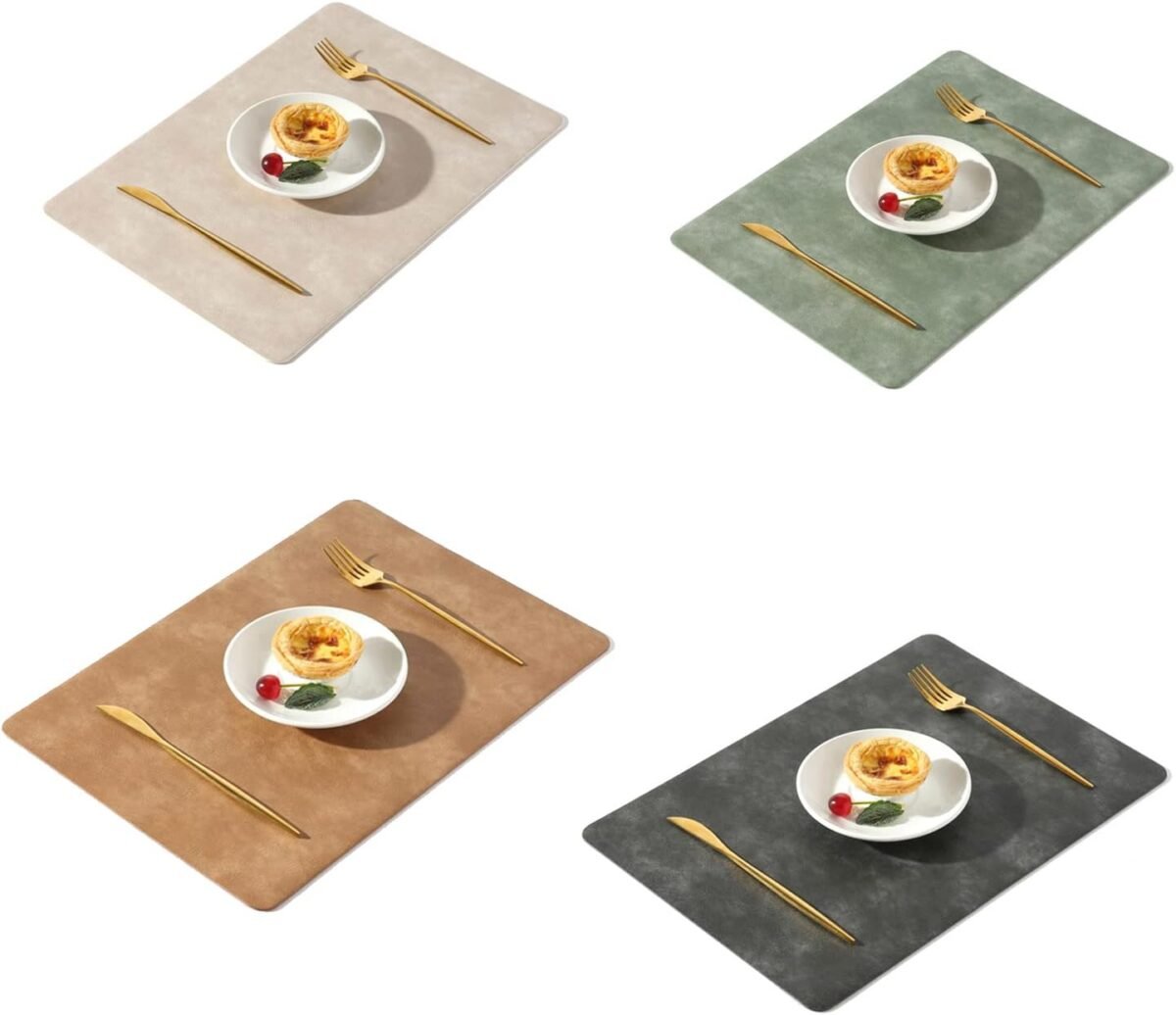 Univo Colors Washed Cowhide Pattern PU Leather Placemat
