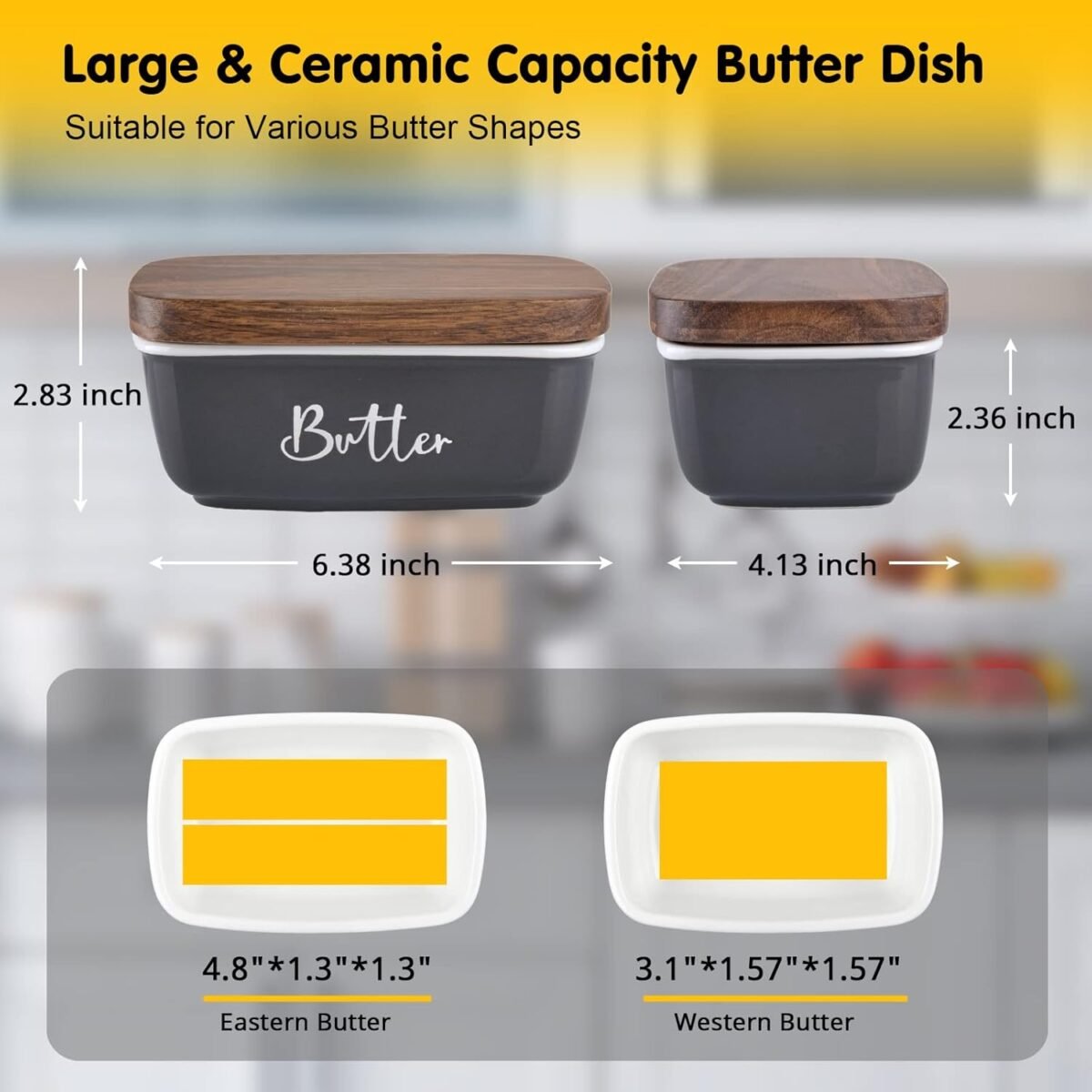 1746801466 Gray Butter Dish ALELION Large Ceramic Butter Dish wit
