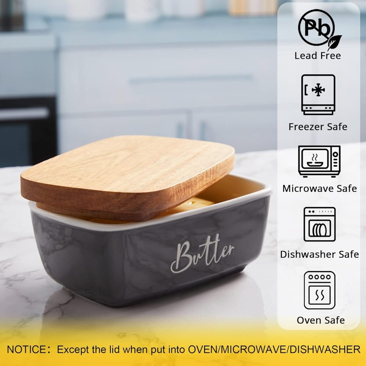 1746801467 Gray Butter Dish ALELION Large Ceramic Butter Dish wit