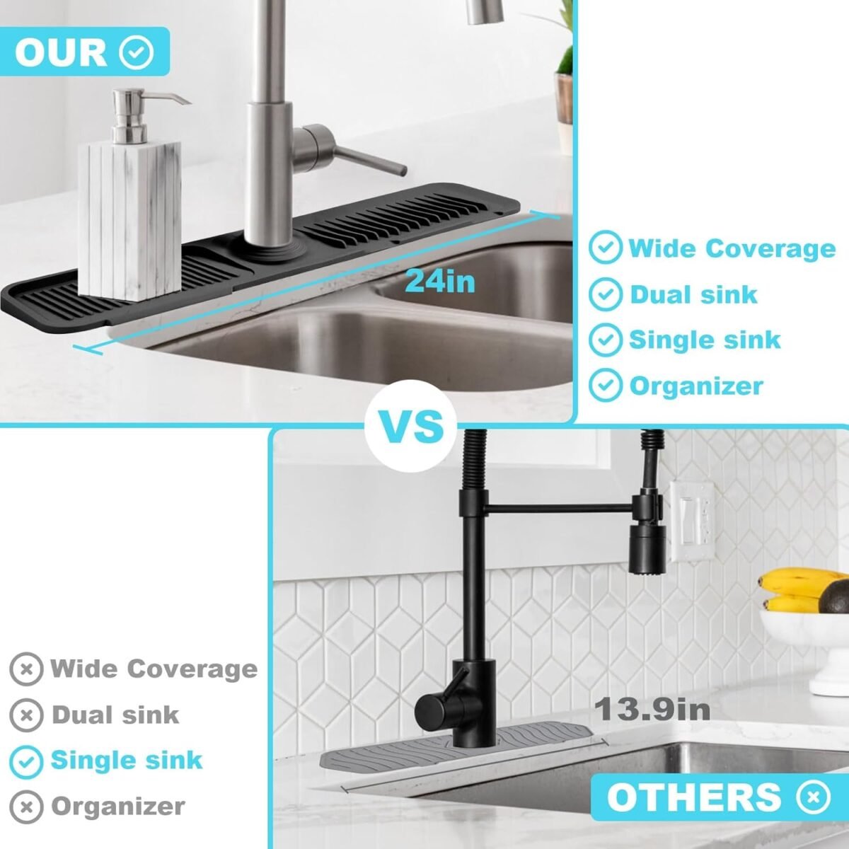 1747147585 5°slope kitchen sink splash guard silicone faucet mat h