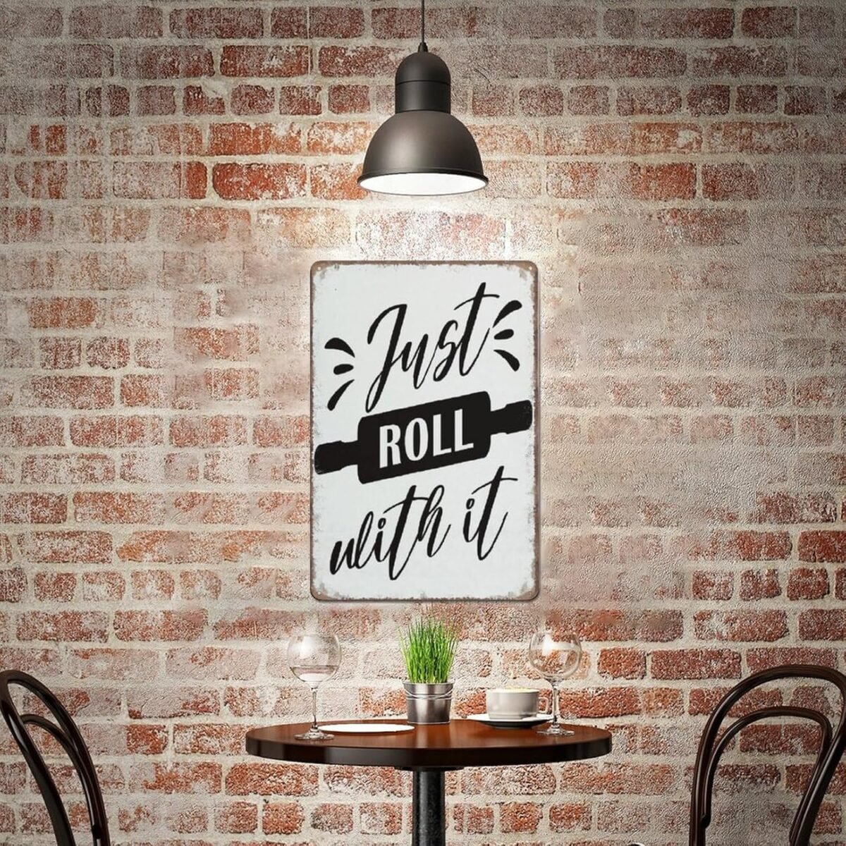 1747580923 Aikeory Kitchen SignsJUst Roll with It Kitchen Signs w