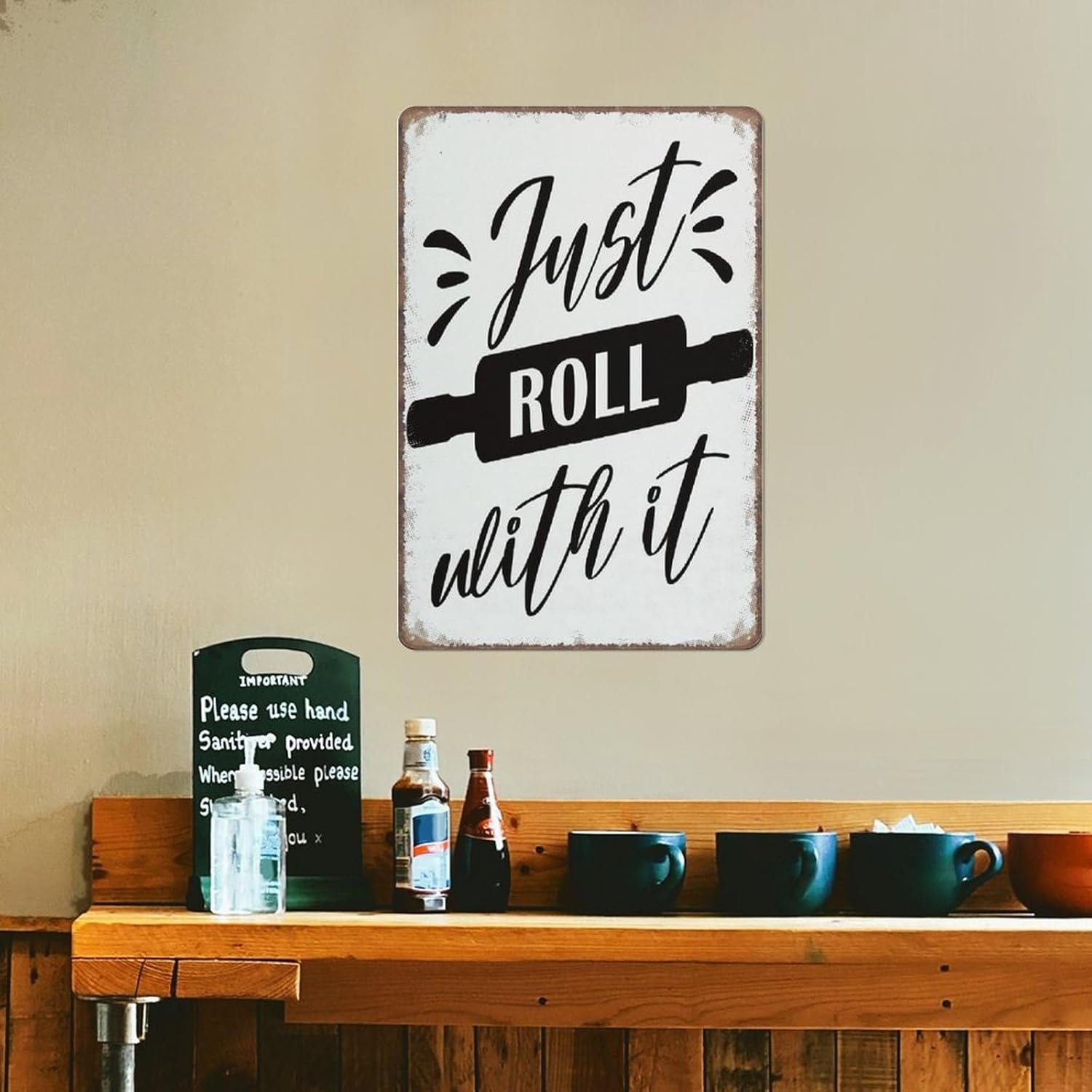 Home 25 1747580925 Aikeory Kitchen SignsJUst Roll with It Kitchen Signs w