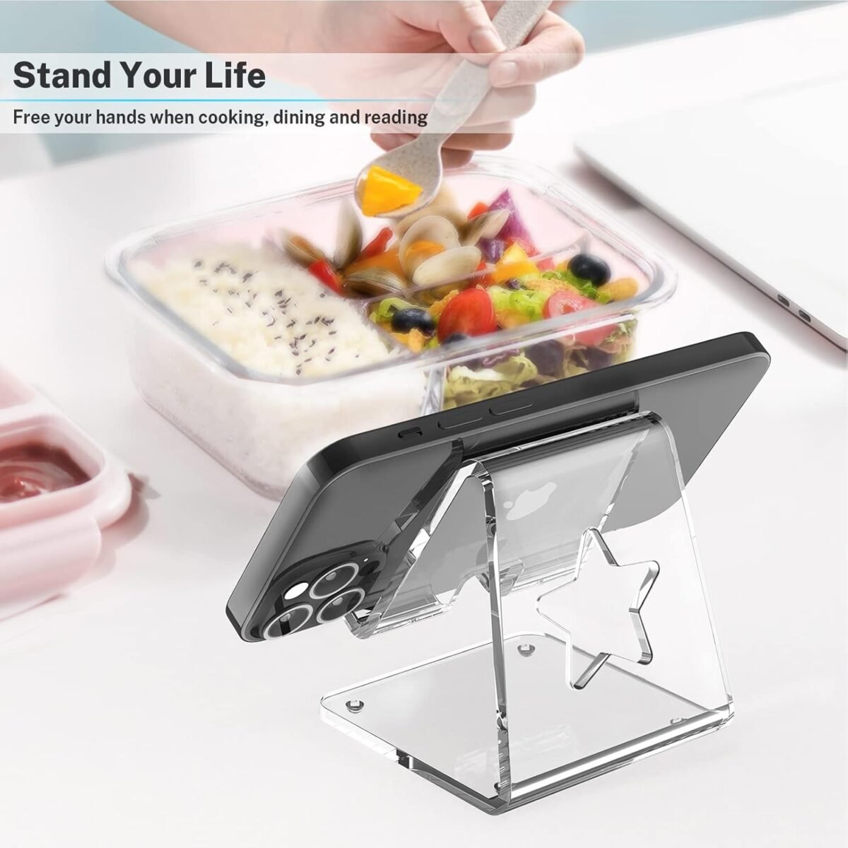 1747841131 Crpich Acrylic Cell Phone Stand Portable Phone Holder