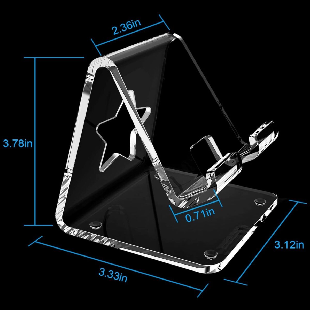 1747841133 Crpich Acrylic Cell Phone Stand Portable Phone Holder