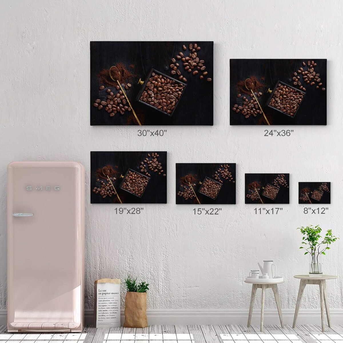 1748273788 Smile Art Design Coffee Beans and Powder Vintage Kitche