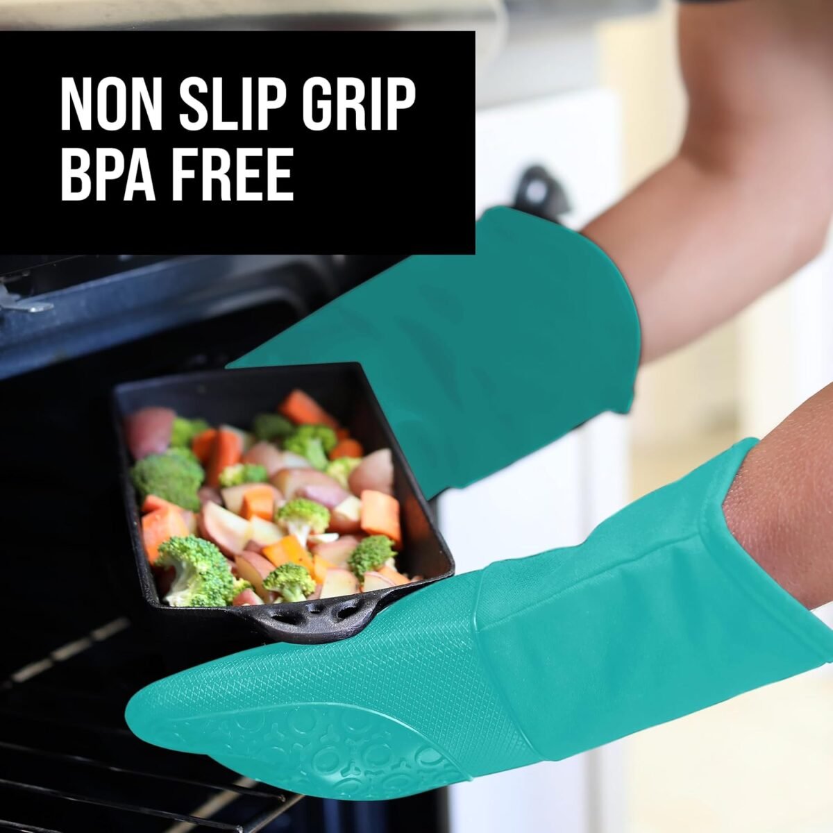 1748533695 BPA Free Soft Silicone Oven Mitts Ultra Heat Resistan