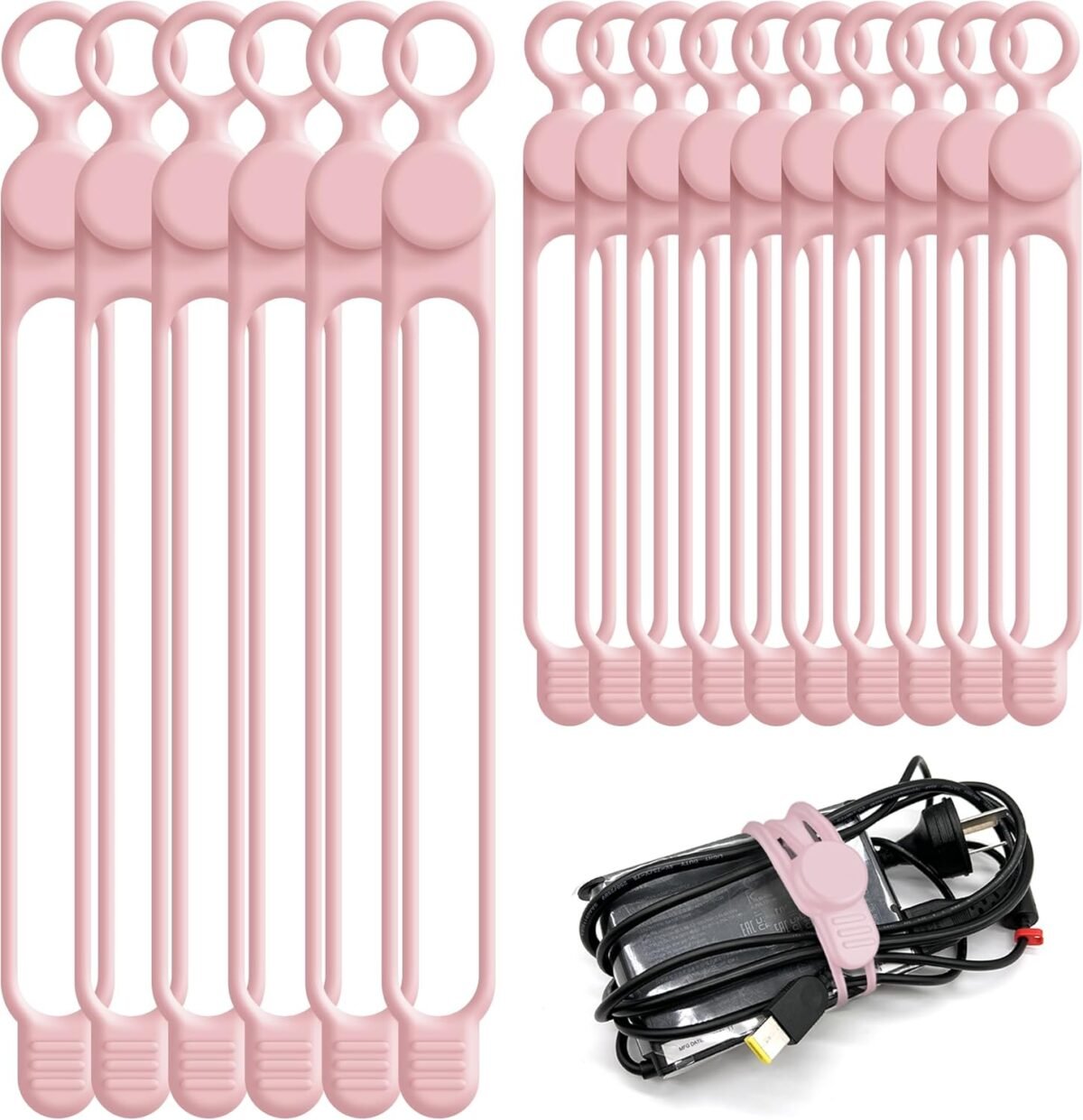 Nearockle Silicone Cable Ties Cord Organizer for Cable
