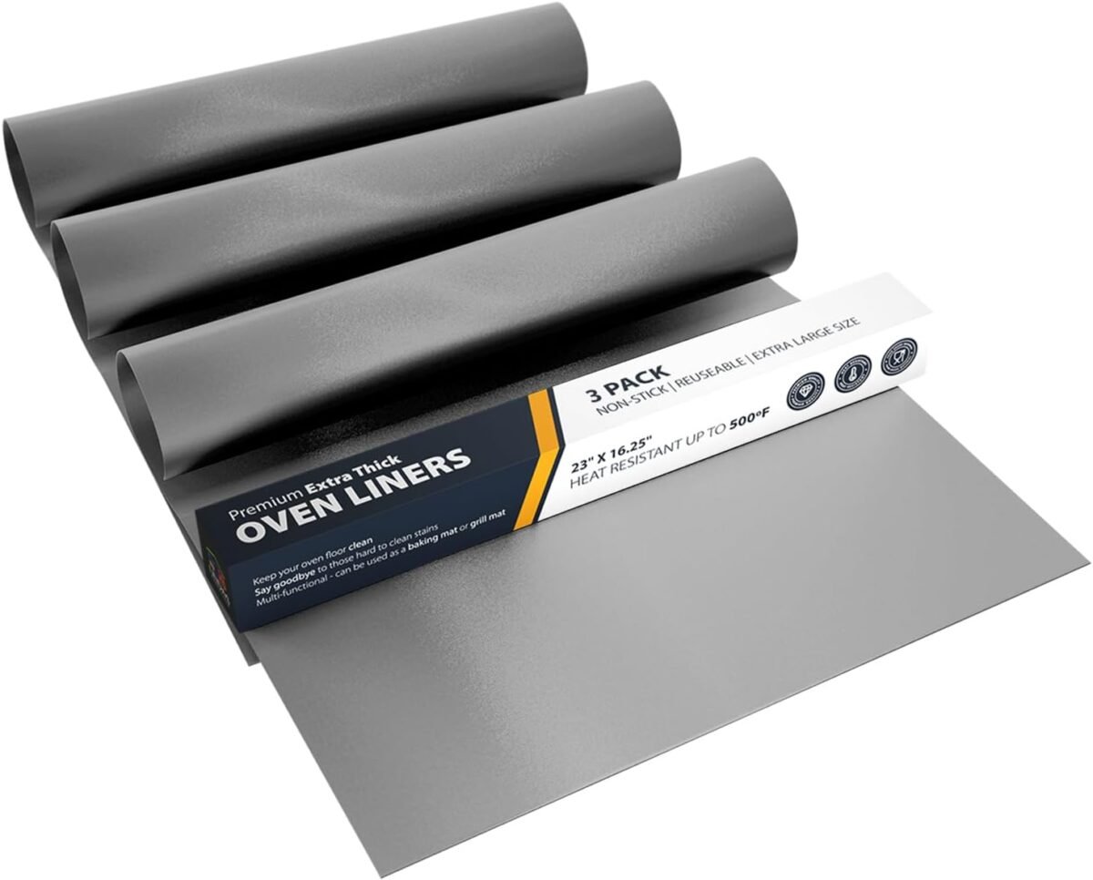 Oven Liners for Bottom of Oven 3 Pack Large Heavy Dut