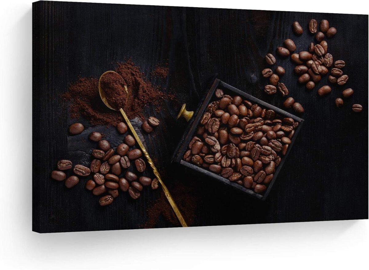 Smile Art Design Coffee Beans and Powder Vintage Kitche