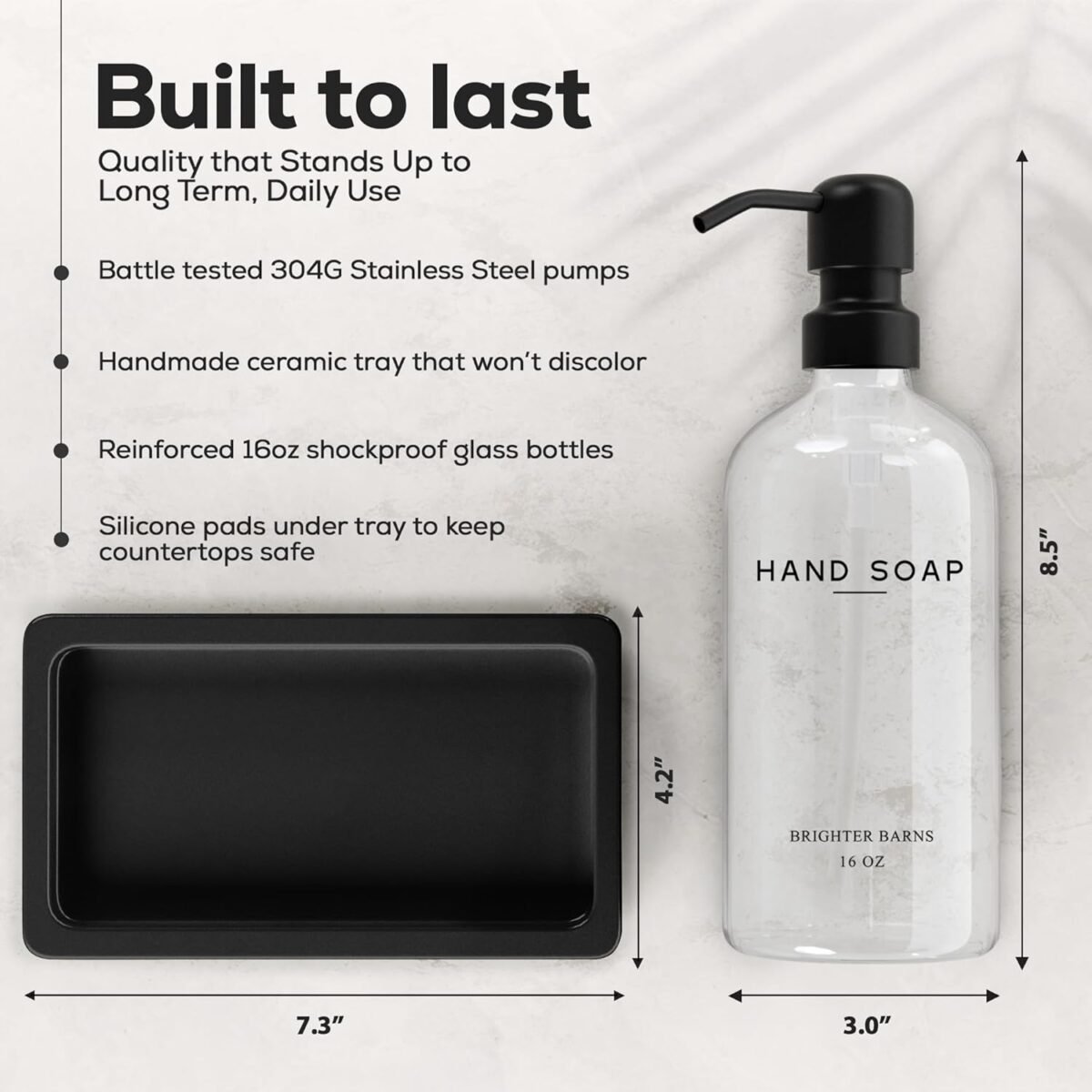 1749053158 Glass Hand and Dish Soap Dispenser Set by Brighter Barn