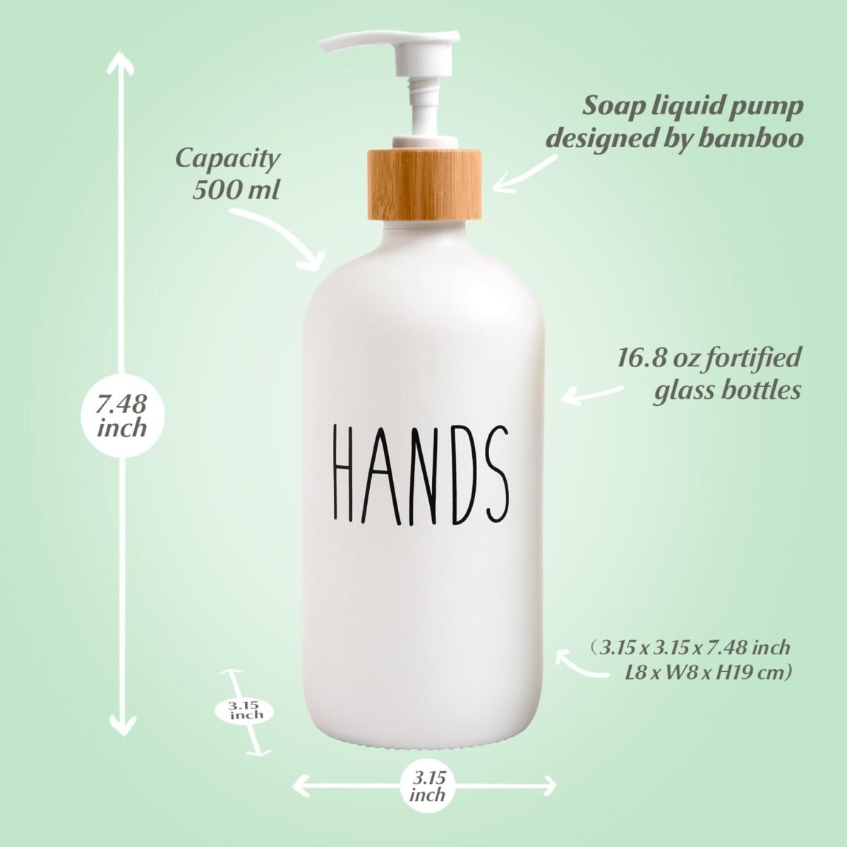 1749572062 2 Pack Glass Soap Dispenser Set Hand and Dish Glass So