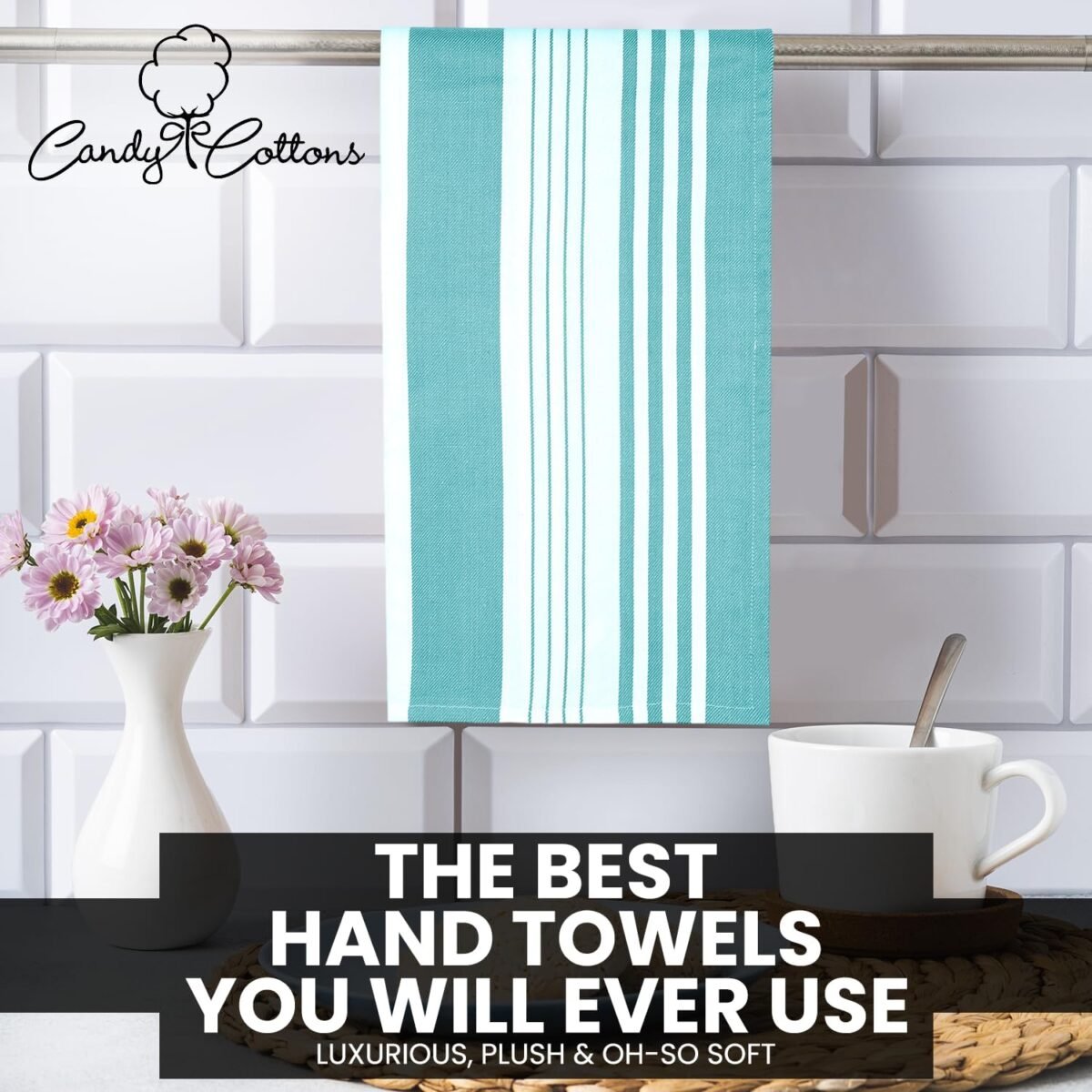 1749745592 Stripe Kitchen Towels Decor Mordern Design Centreband D
