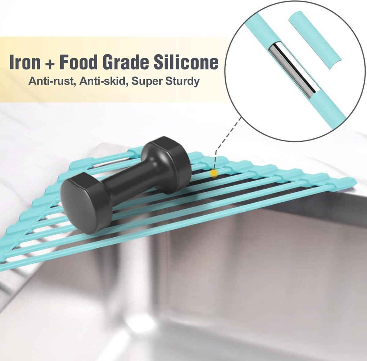 1750091591 Tomorotec Compact Silicone Coated Triangle Dish Drying