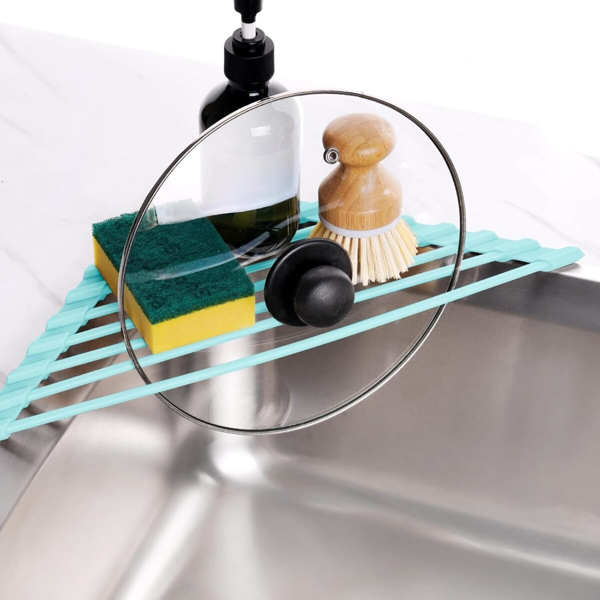 1750091592 Tomorotec Compact Silicone Coated Triangle Dish Drying