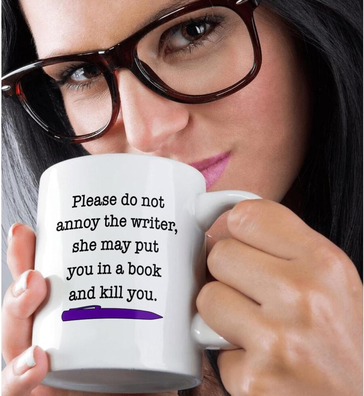 1750178228 3dRose Please Do Not Annoy The Writer Green Ceramic M