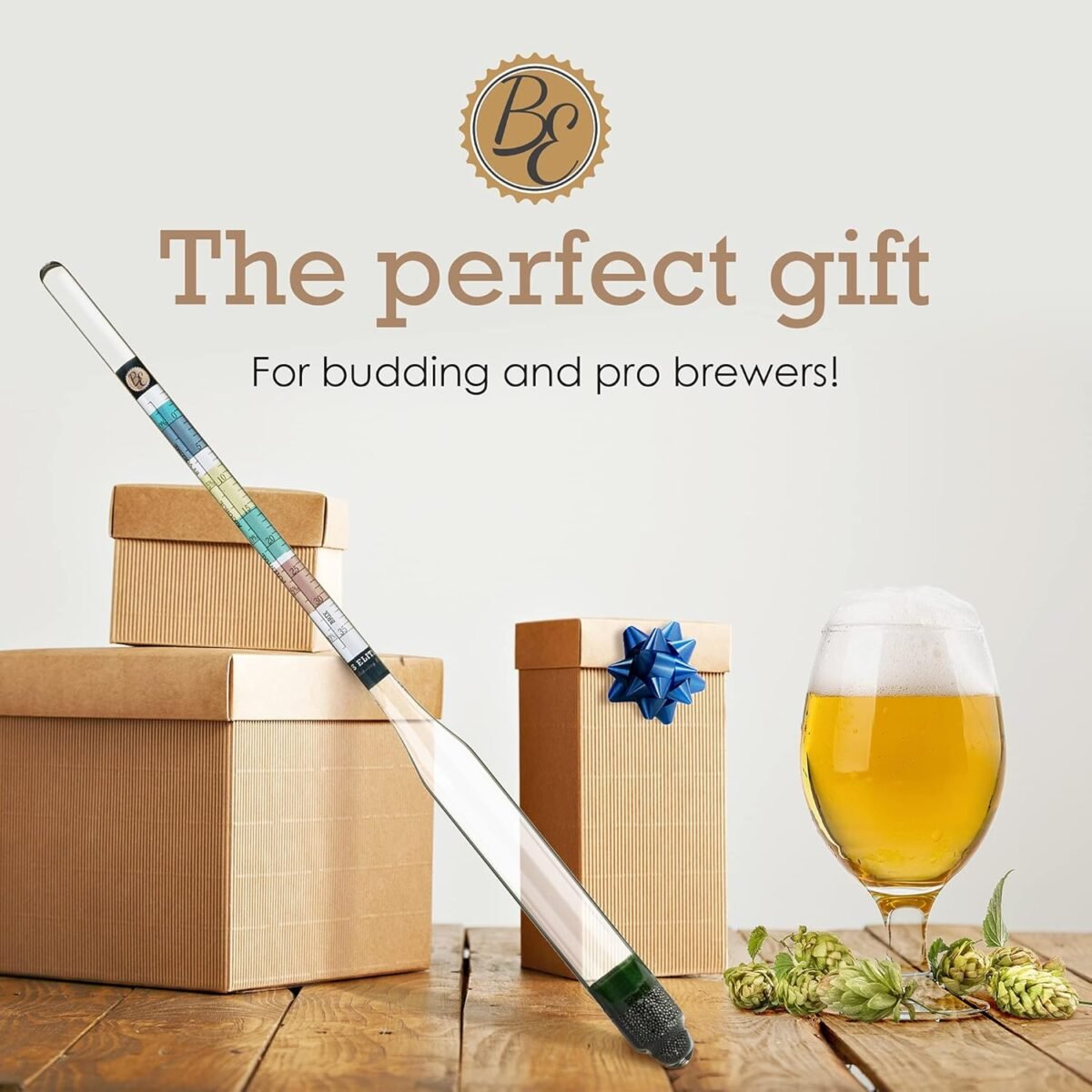 1750351552 Brewers Elite Hydrometer for Home Brew Beer Wine M
