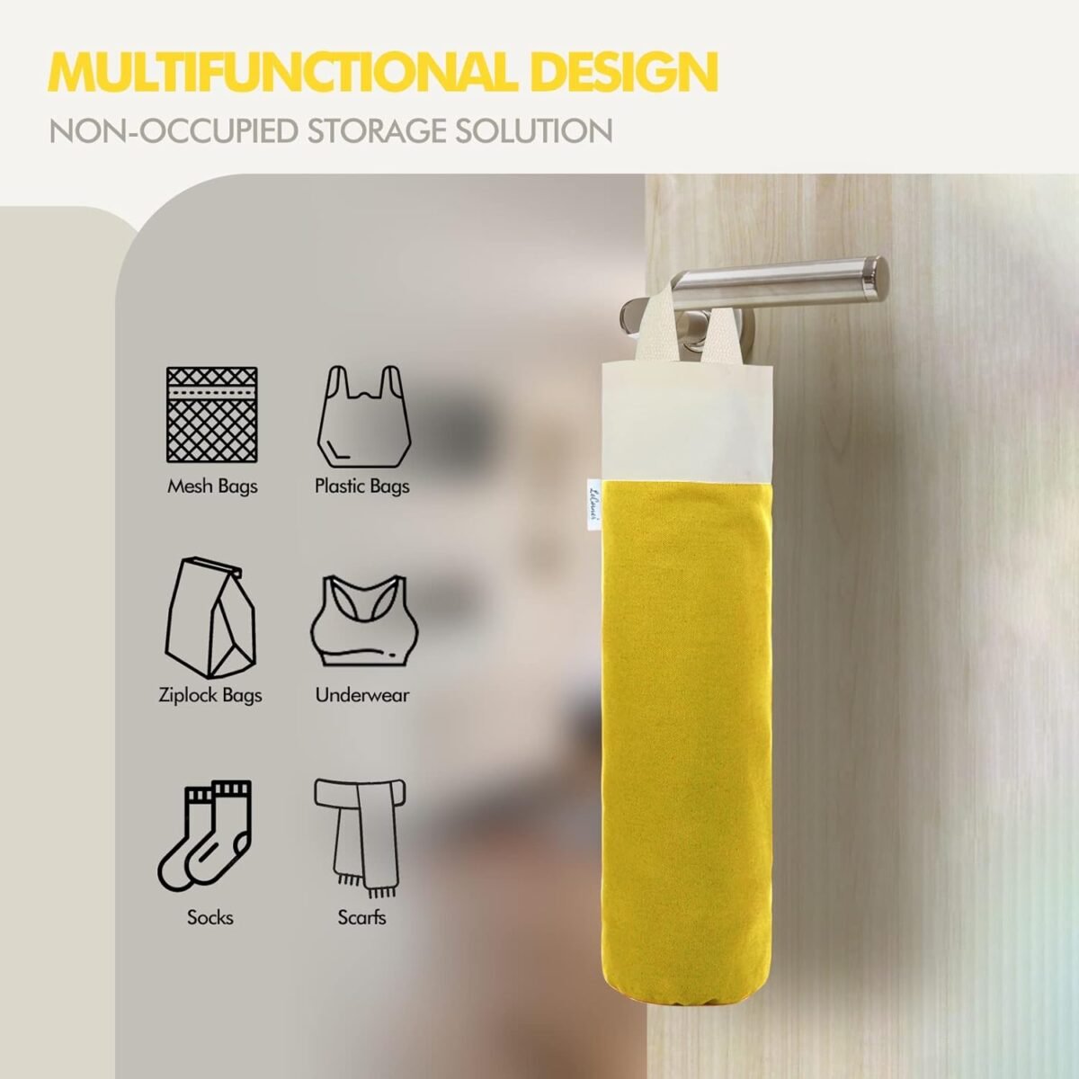 1750697462 Plastic Bag Holder Wall Mount Grocery Bag Holder for P