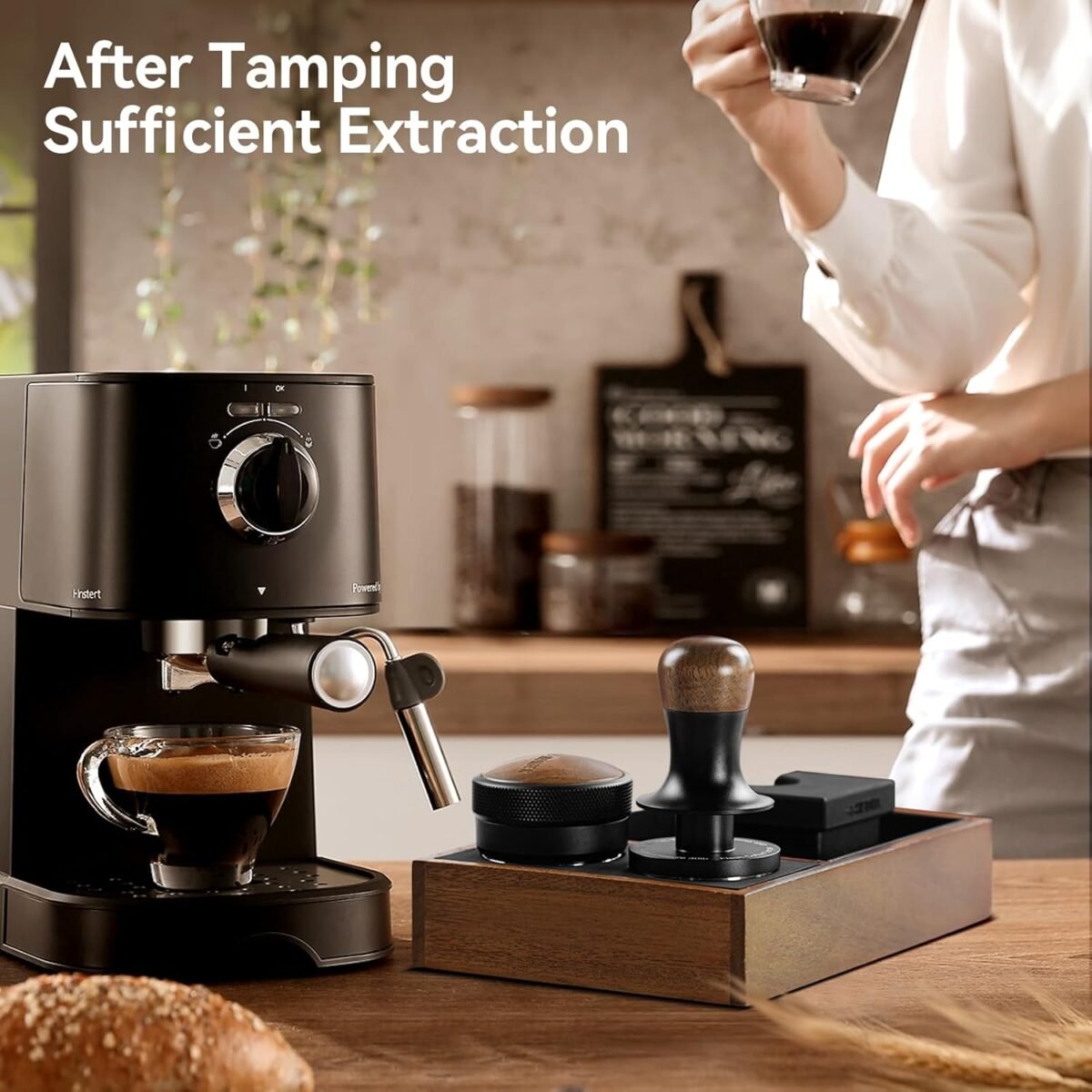 1750956781 MHW 3BOMBER 58mm Espresso Coffee Tamper with Three Spri