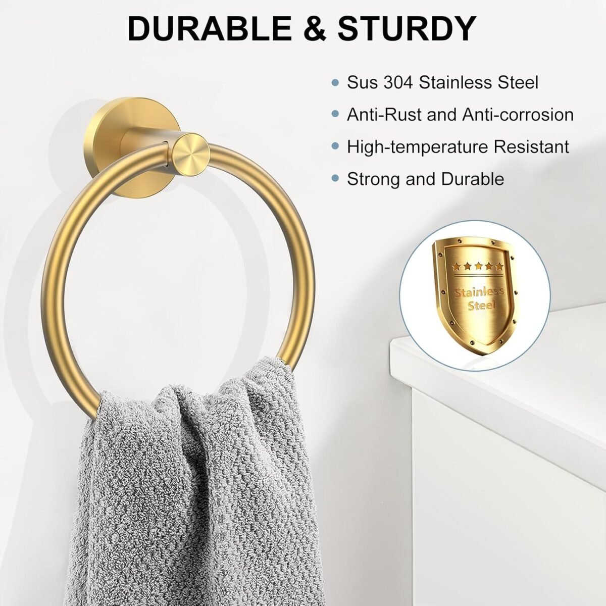 1751043238 SetSail Towel Holder Screw in Gold Towel Ring for Bathr