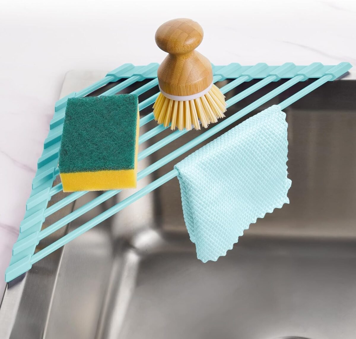 Tomorotec Compact Silicone Coated Triangle Dish Drying