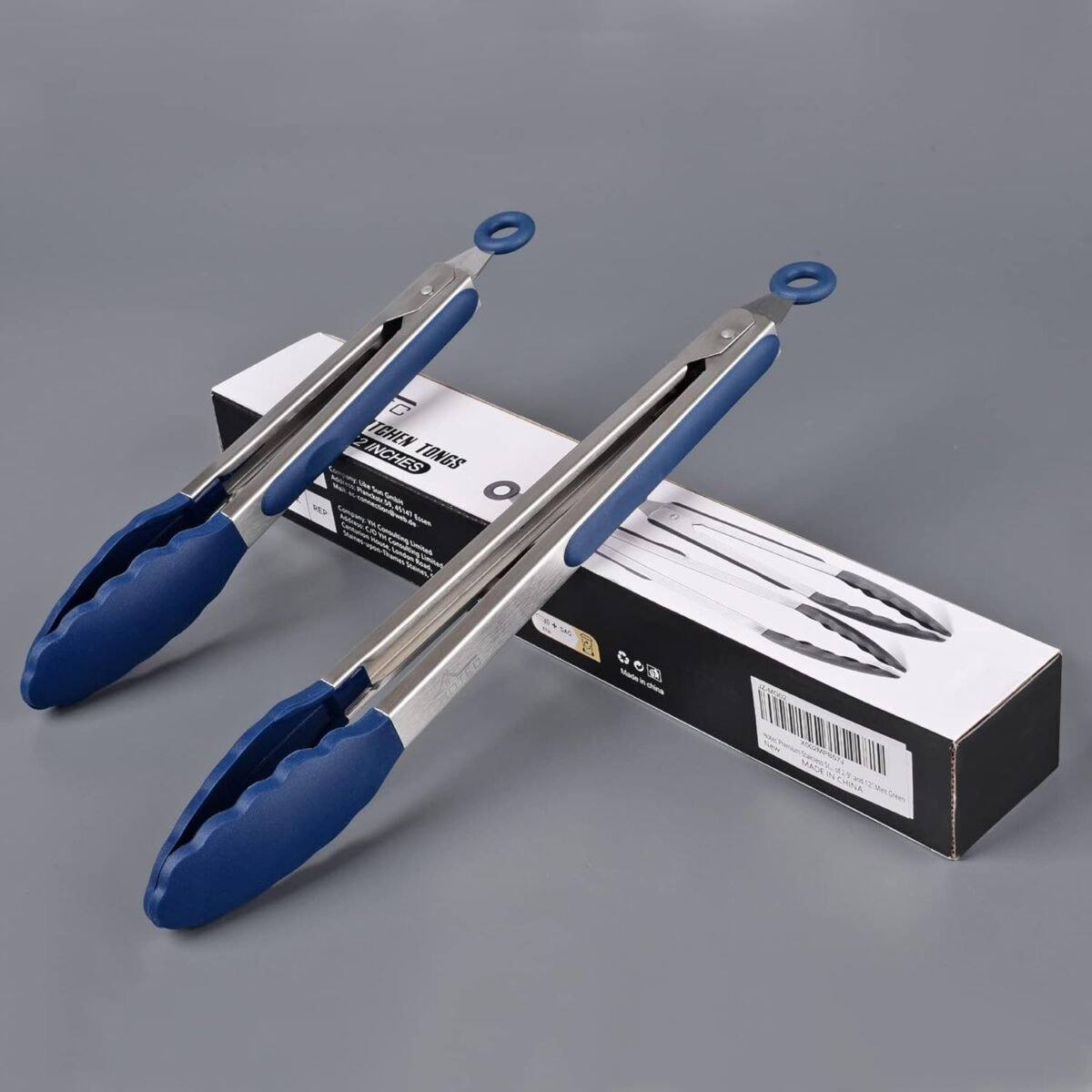 1751822069 HOTEC Premium Stainless Steel Locking Kitchen Tongs wit