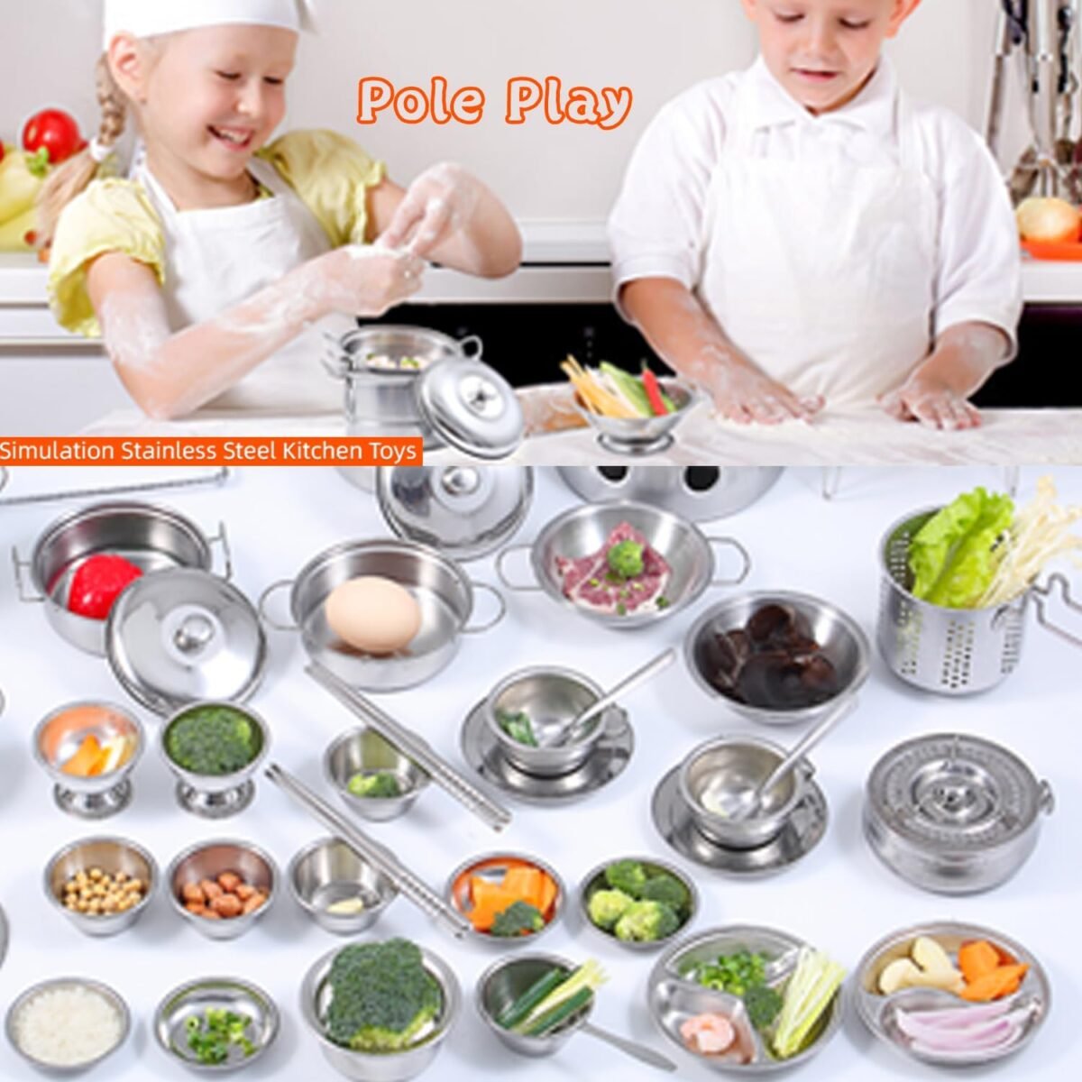 1752081704 Mini Size Kids Kitchen Pretend Play Toys Accessories wi