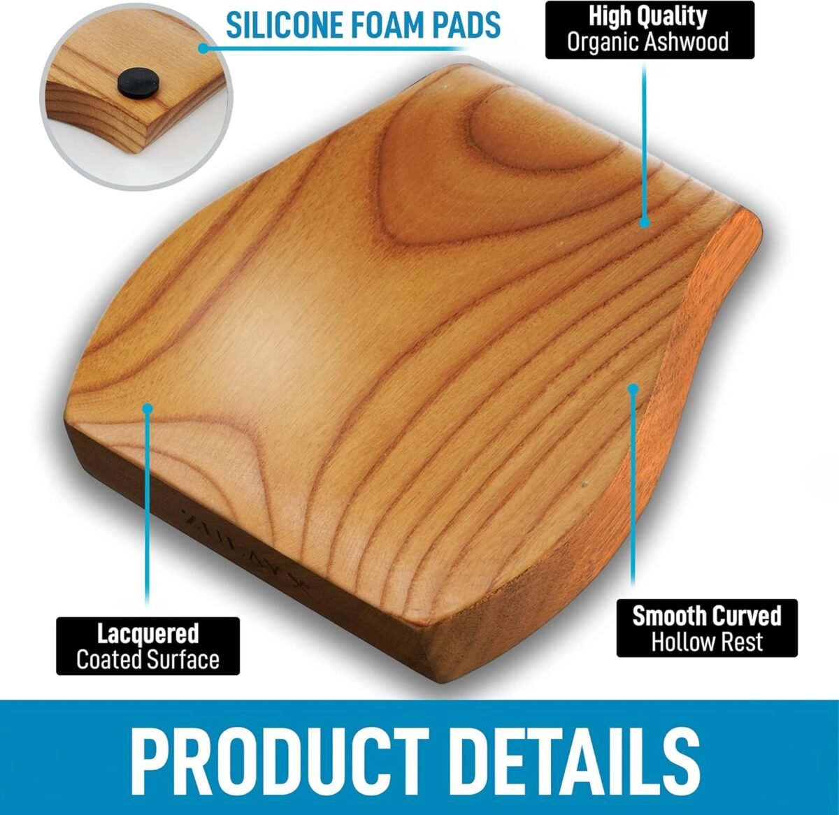1752168220 Zulay Kitchen Wood Spoon Rest – Non Slip Wooden Spoon H