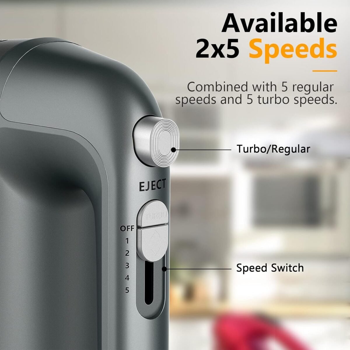 1752341337 Hand Mixer Electric 450W Kitchen Mixers with Scale Cup