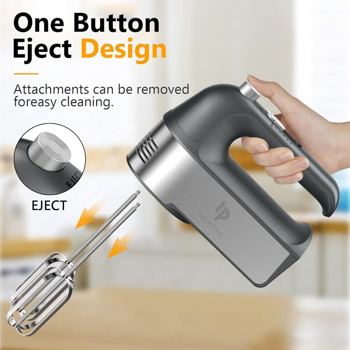 1752341338 Hand Mixer Electric 450W Kitchen Mixers with Scale Cup
