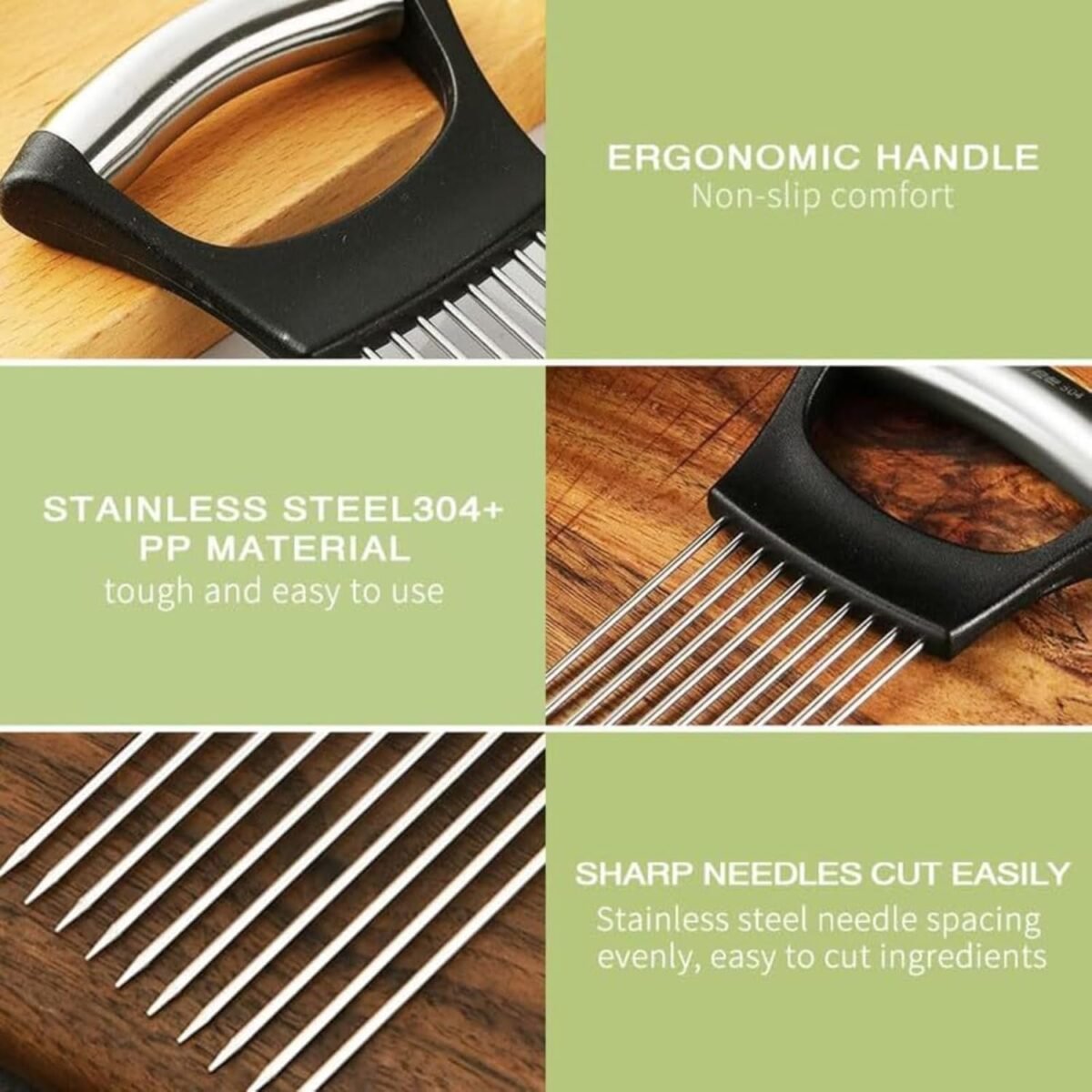 1753638980 Upgraded Onion Holder for Slicing 2024 Stainless Steel