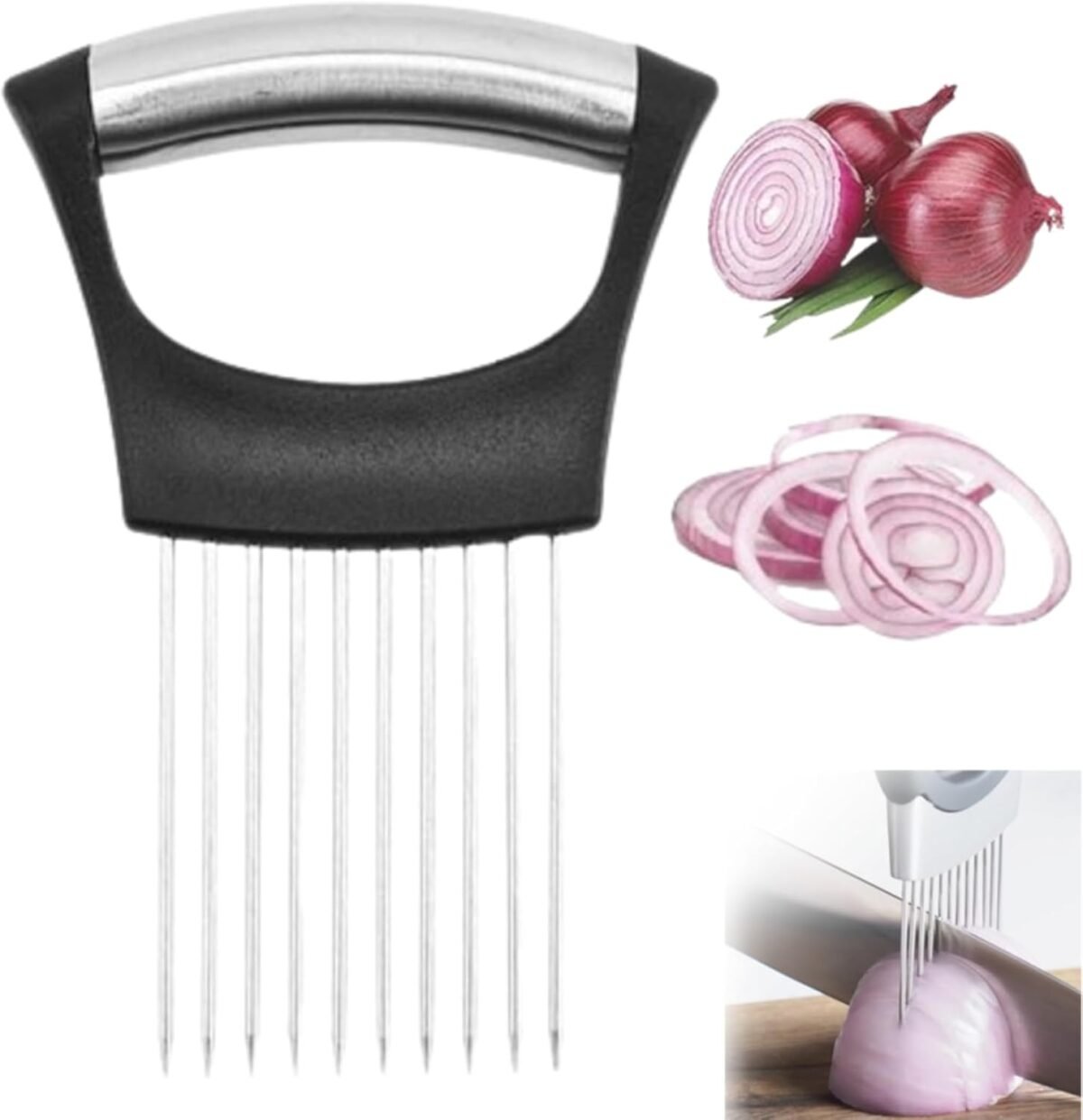 Upgraded Onion Holder for Slicing 2024 Stainless Steel